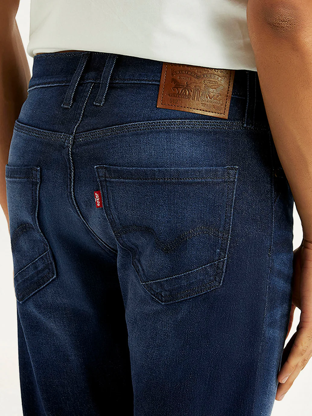 Men's 512 Navy Slim Tapered Fit Mid Rise Jeans - Image 5