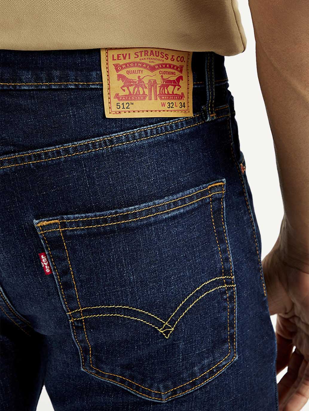Men's 512 Navy Slim Tapered Fit Mid Rise Jeans - Image 5