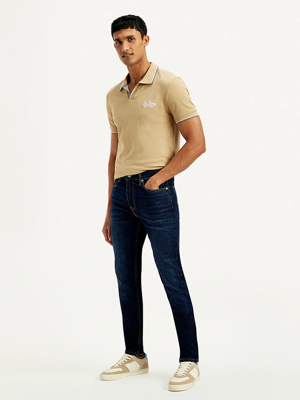 Men's 512 Navy Slim Tapered Fit Mid Rise Jeans - Image 7