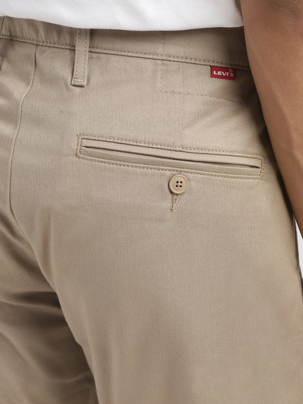 Men's  512 Slim Tapered Fit Beige Chinos - Image 7