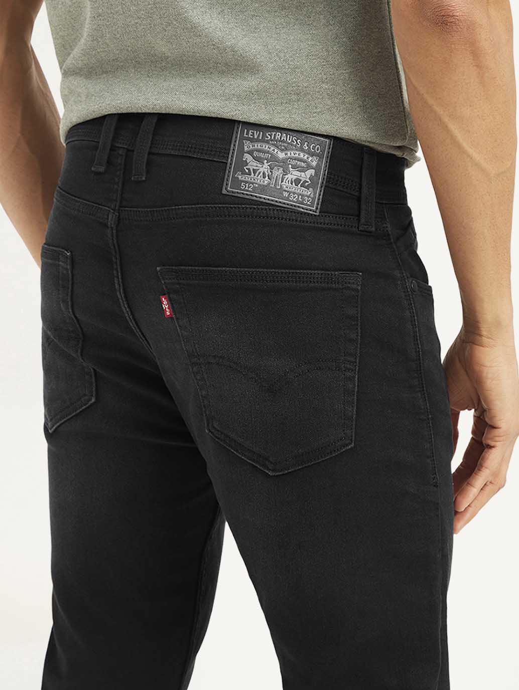 Men's 512 Black Slim Tapered Fit Mid Rise Jeans - Image 5