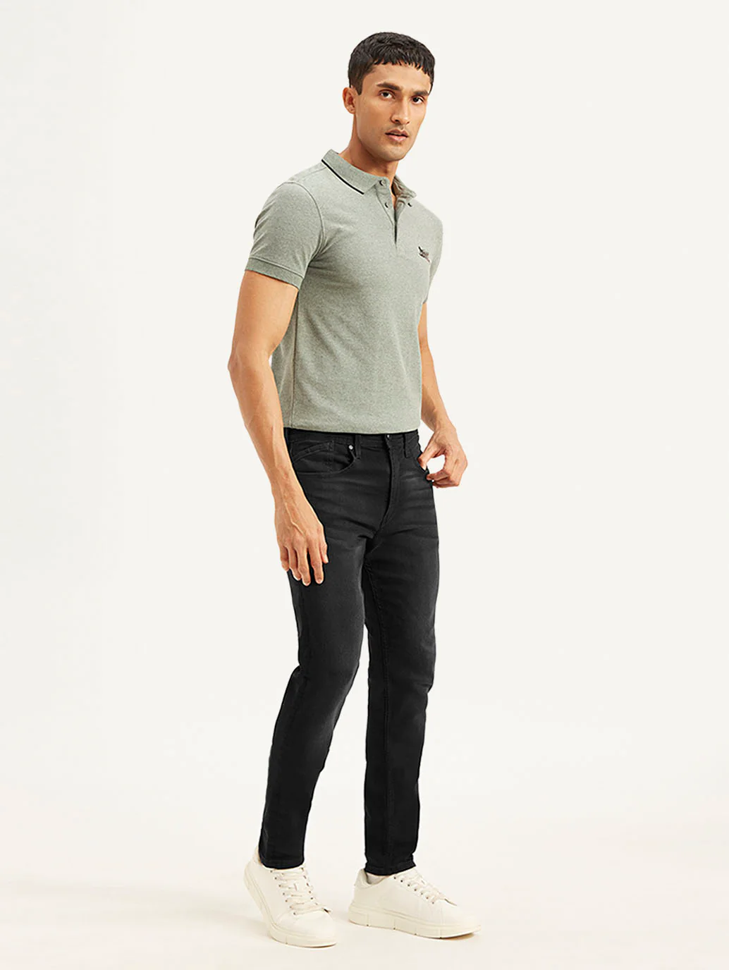 Men's 512 Black Slim Tapered Fit Mid Rise Jeans - Image 6