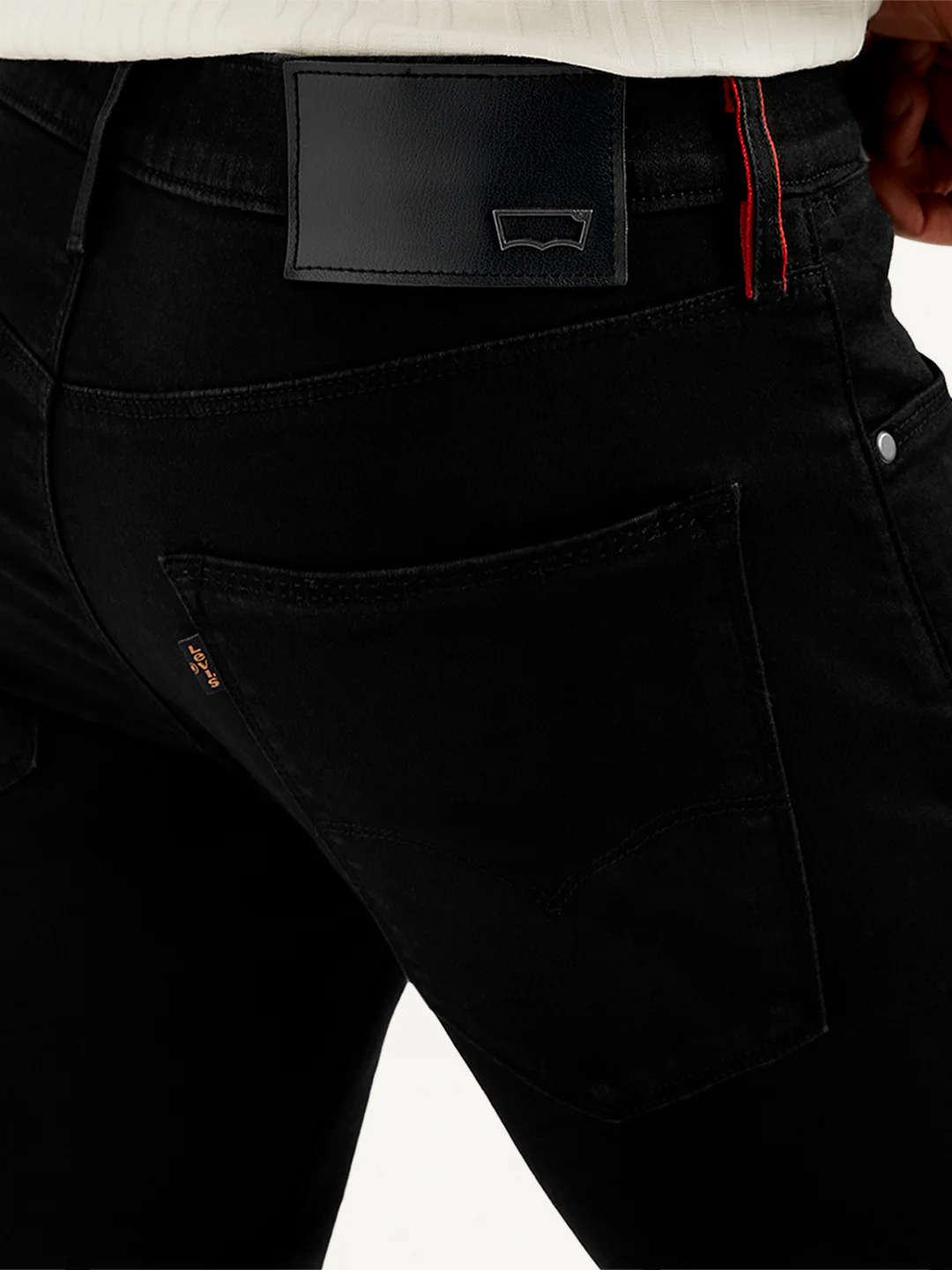 Men's Redloop 512 Black Slim Tapered Fit Mid Rise Jeans - Image 6