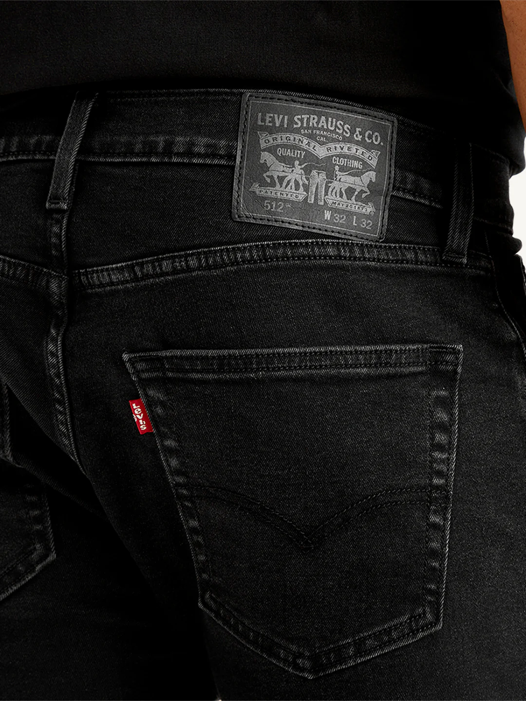 Men's 512 Black Slim Tapered Fit Mid Rise Jeans - Image 5