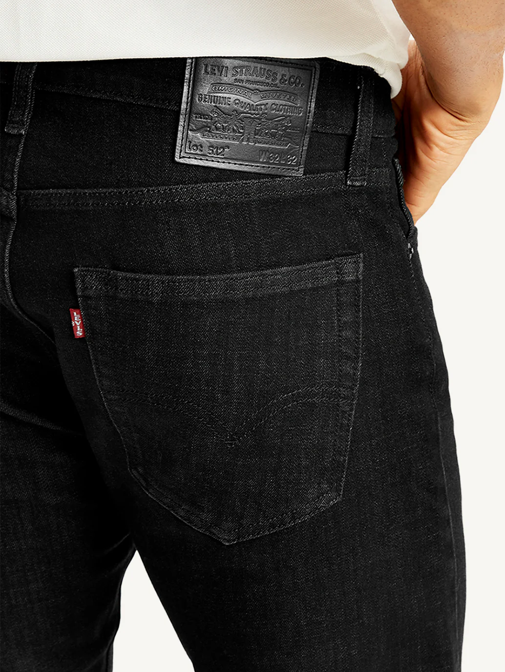 Men's 512 Black Slim Tapered Fit Mid Rise Jeans - Image 5