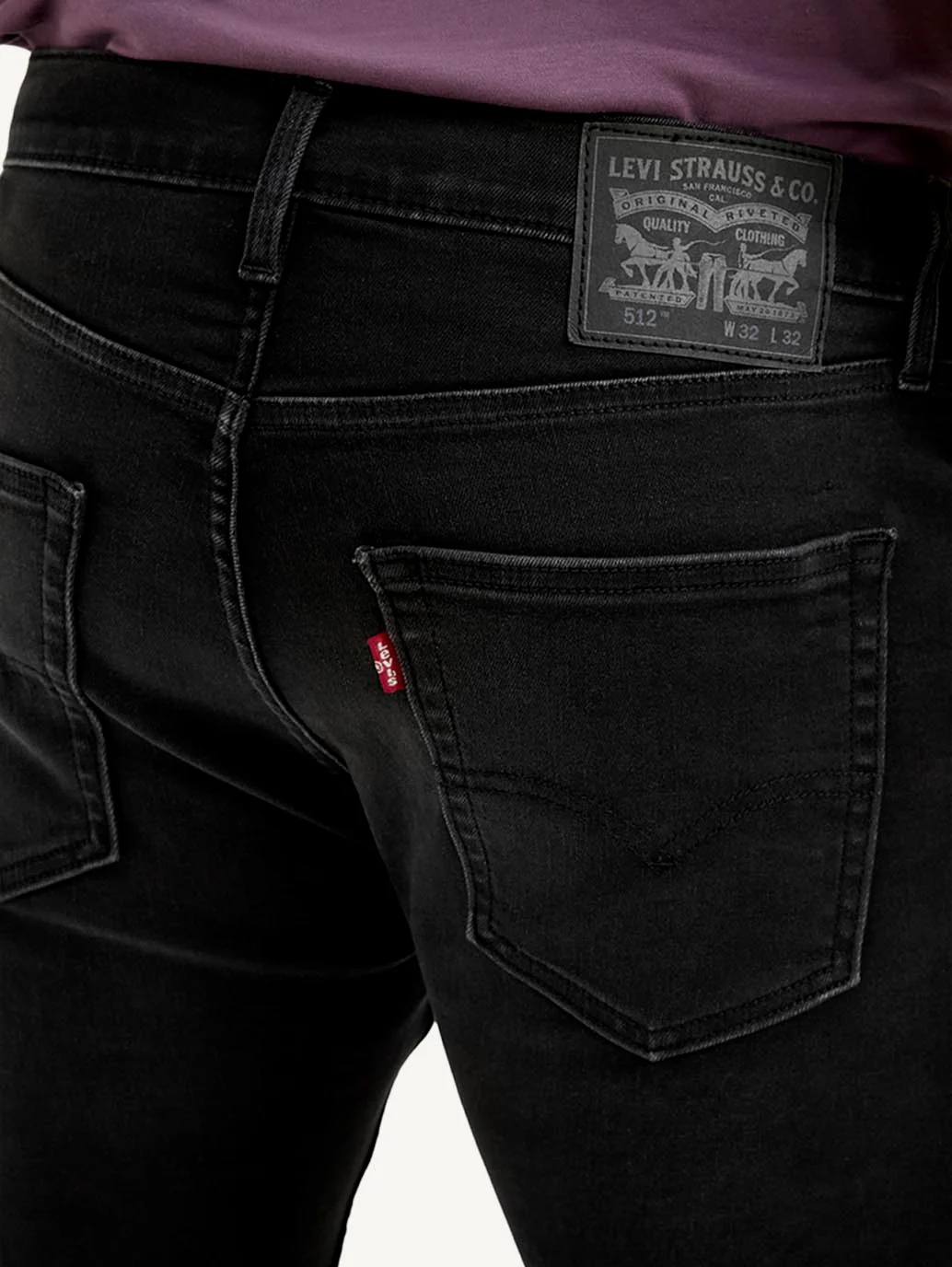 Men's 512 Black Slim Tapered Fit Mid Rise Jeans - Image 5