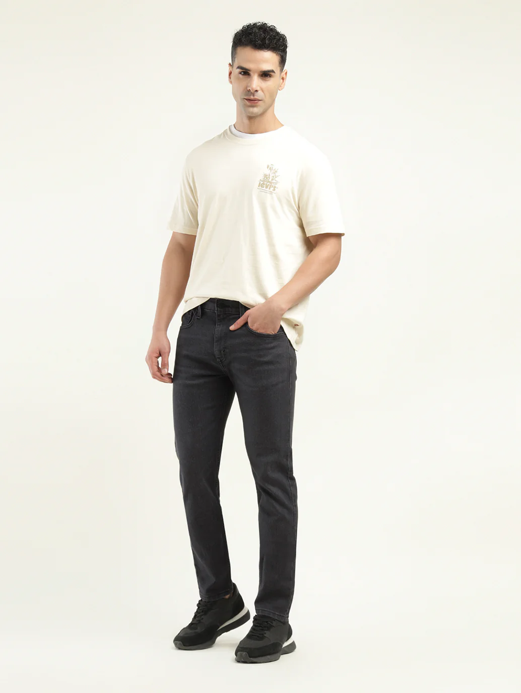 Men's 512 Black Slim Tapered Fit Mid Rise Jeans