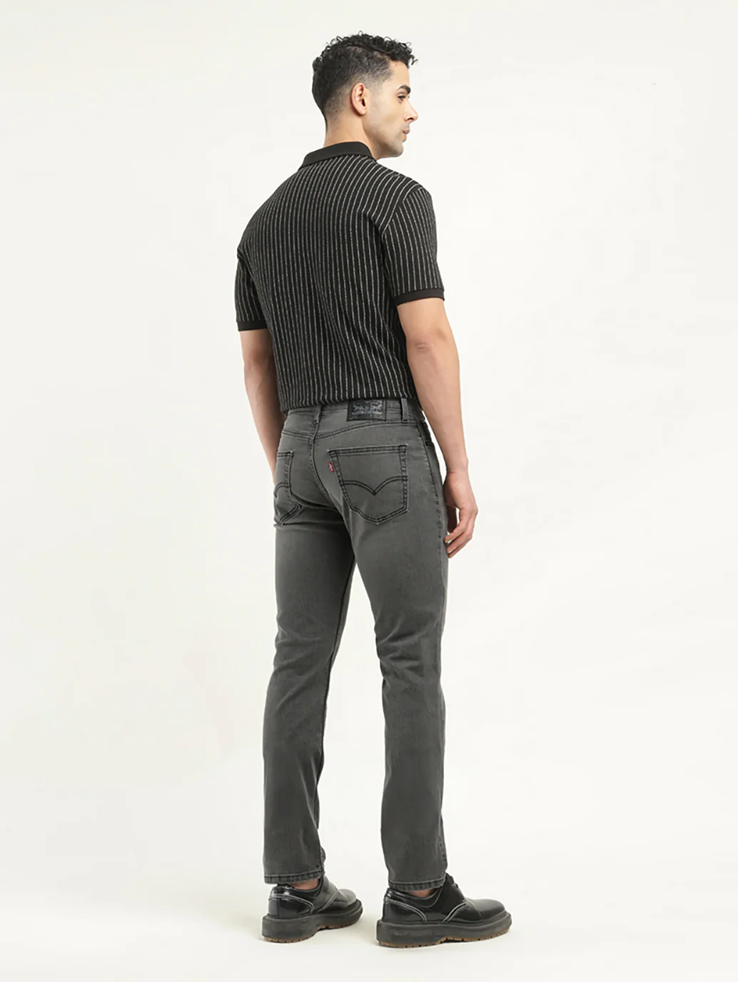 Men's 512 Black Slim Tapered Fit Mid Rise Jeans - Image 3