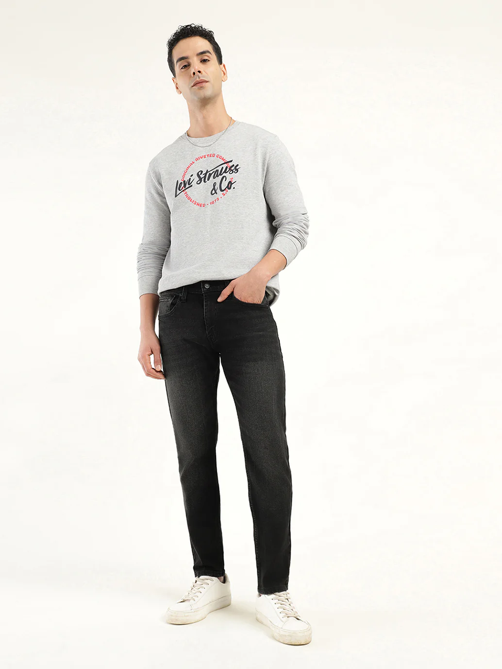 Men's 512 Black Slim Tapered Fit Mid Rise Jeans