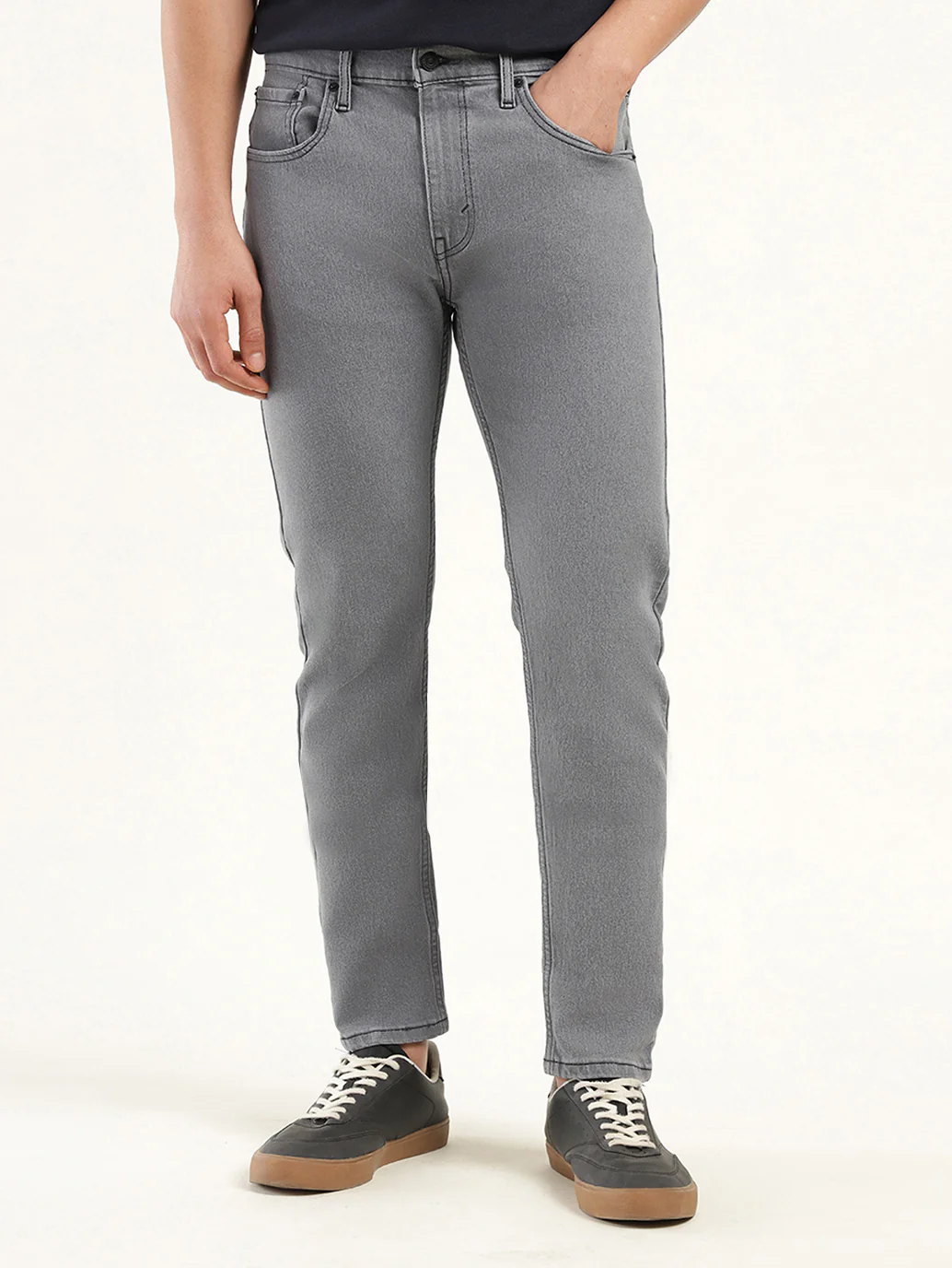 Men's 512 Charcoal Grey Slim Tapered Fit Mid Rise Jeans - Image 5