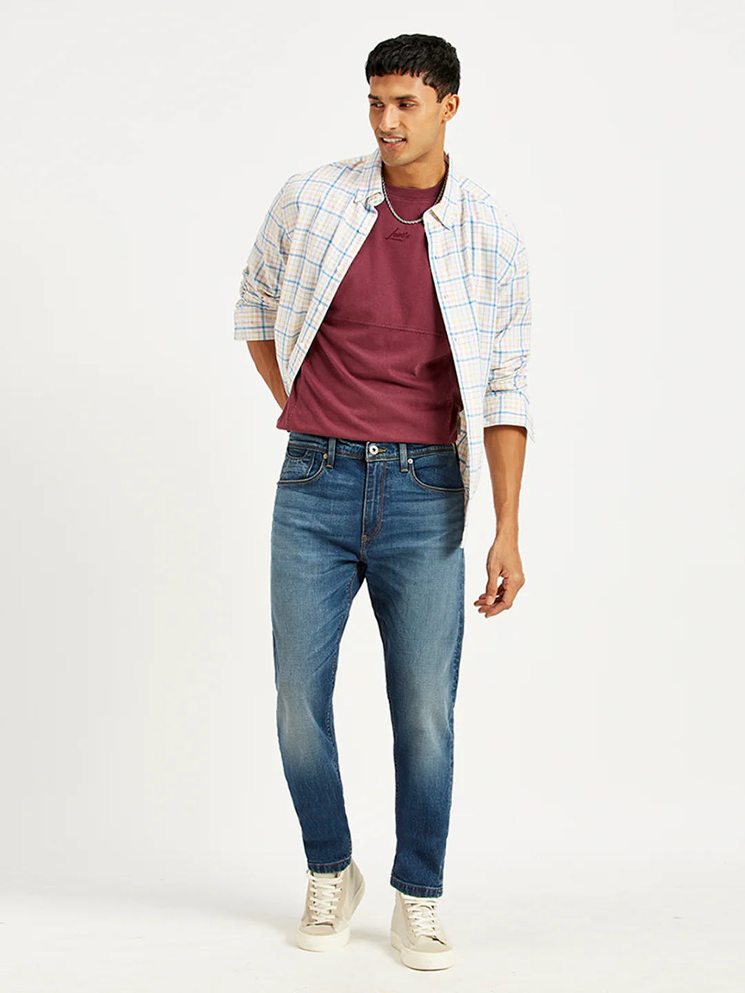 Men's 512 Blue Slim Tapered Fit Mid Rise Jeans