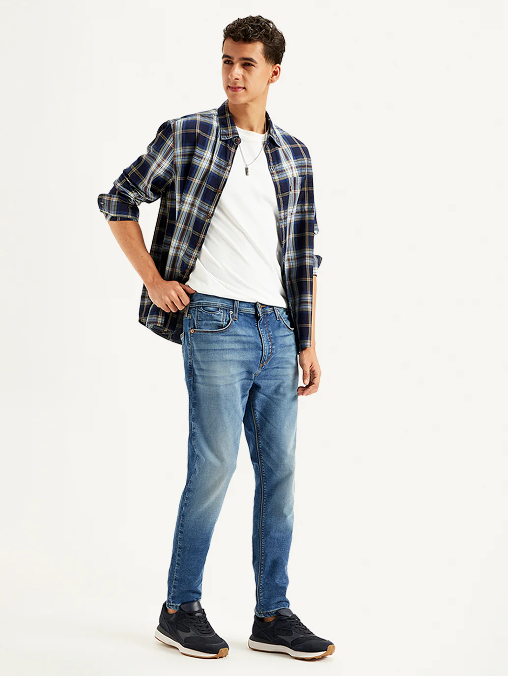 Men's 512 Blue Slim Tapered Fit Mid Rise Jeans