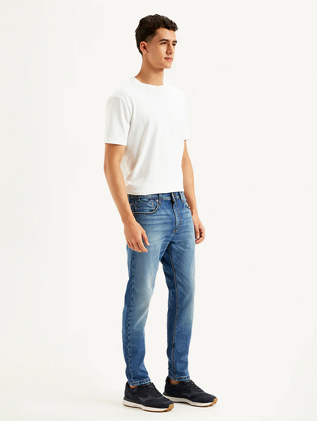 Men's 512 Blue Slim Tapered Fit Mid Rise Jeans - Image 6