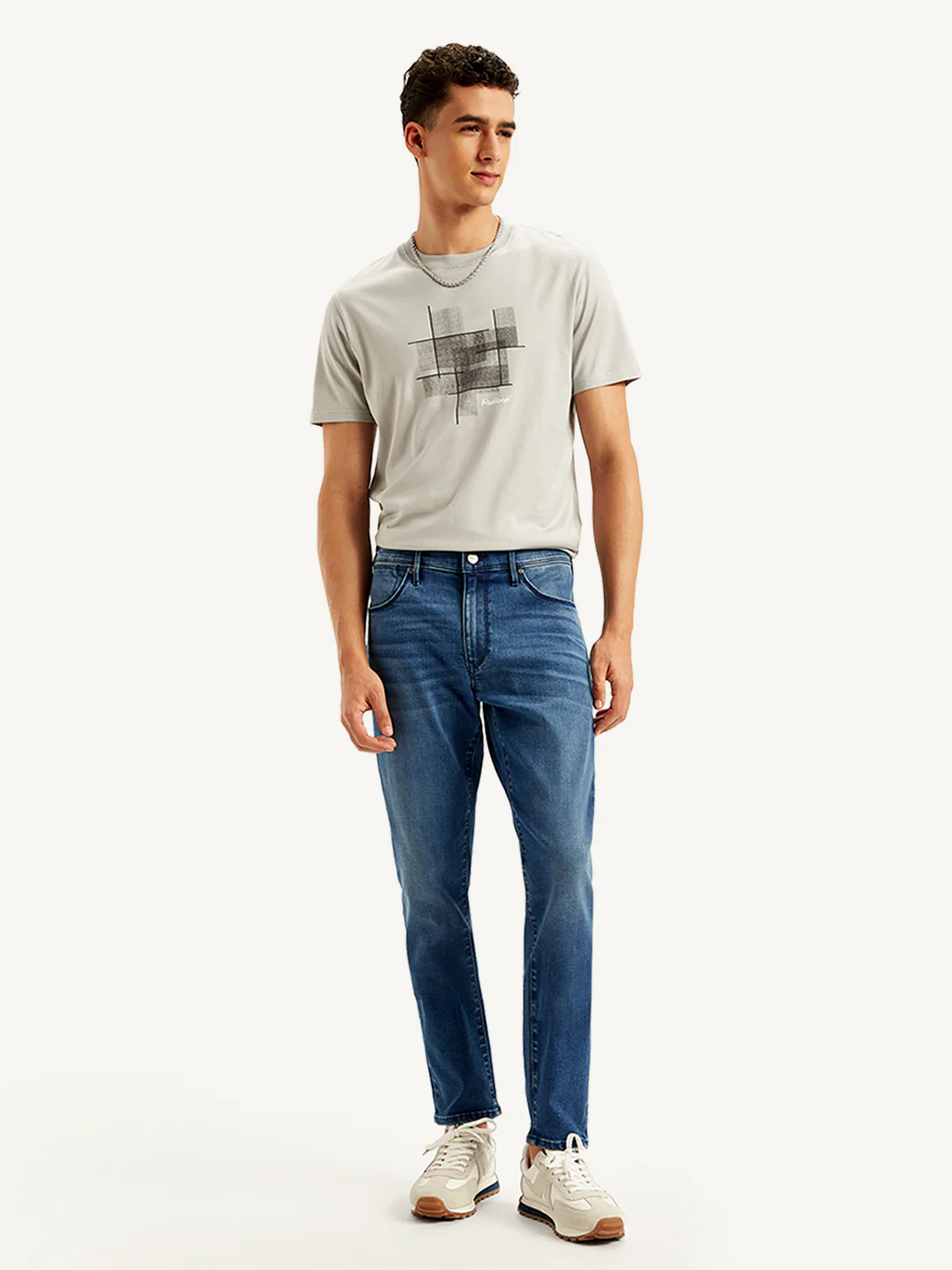 Men's Redloop 512 Blue Slim Tapered Fit Mid Rise Jeans
