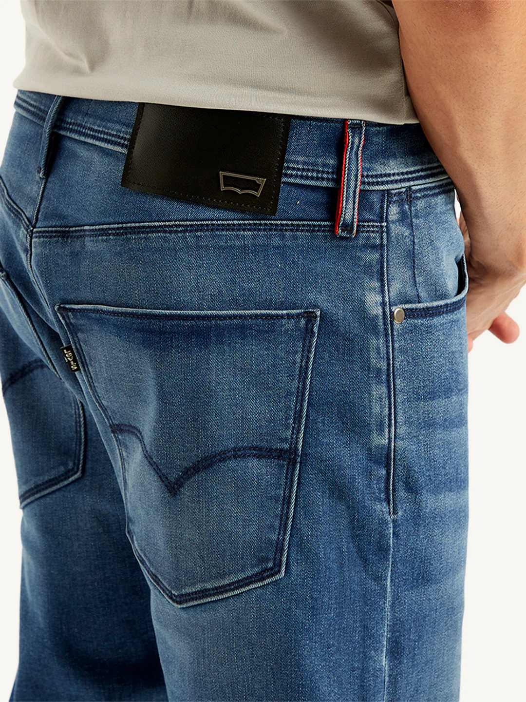 Men's Redloop 512 Blue Slim Tapered Fit Mid Rise Jeans - Image 6