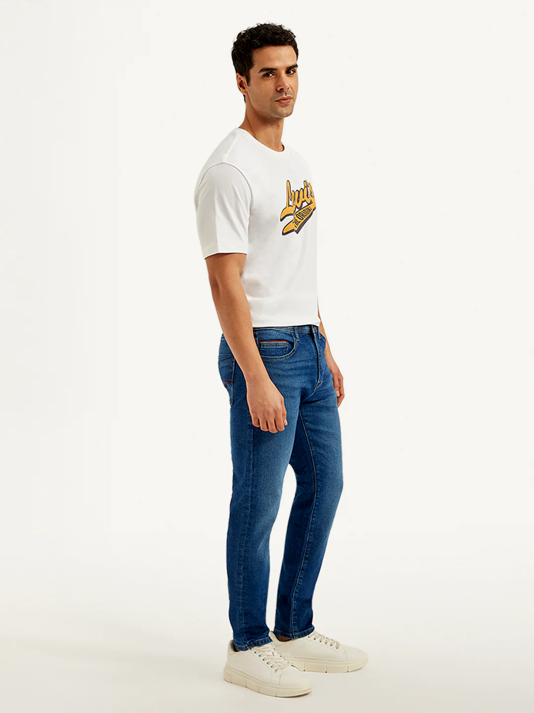 Men's 512 Blue Slim Tapered Fit Mid Rise Jeans - Image 5