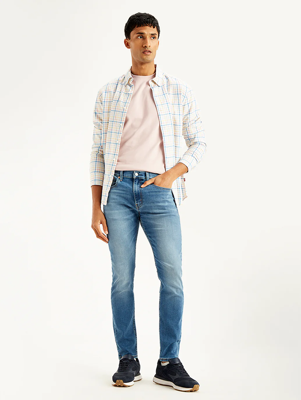 Men's 512 Blue Slim Tapered Fit Mid Rise Jeans