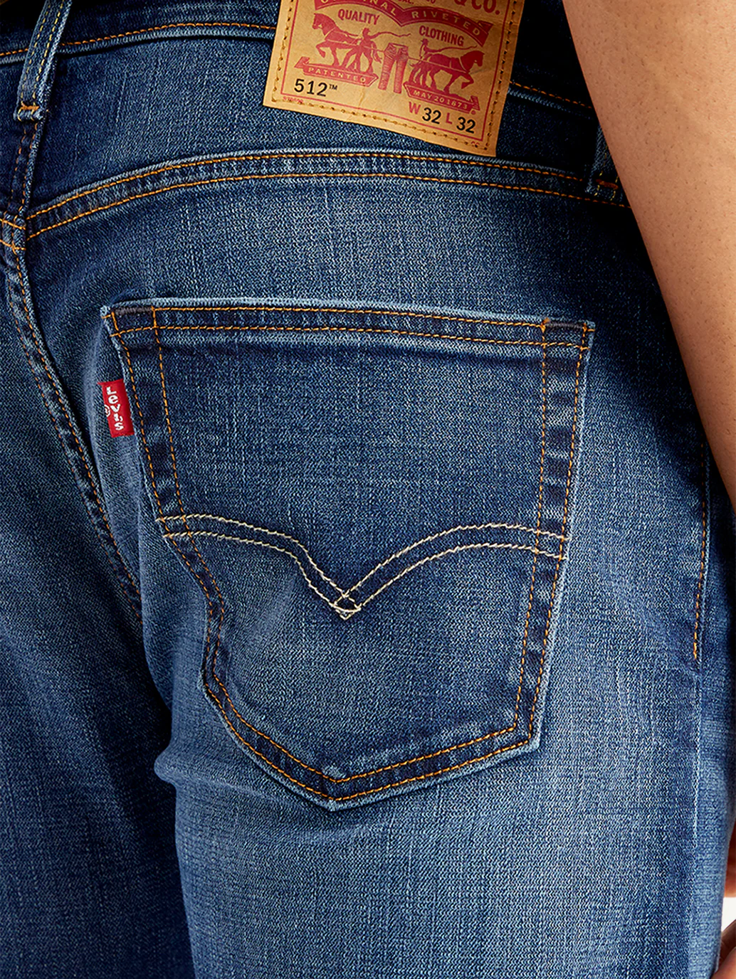 Men's 512 Blue Slim Tapered Fit Mid Rise Jeans - Image 5