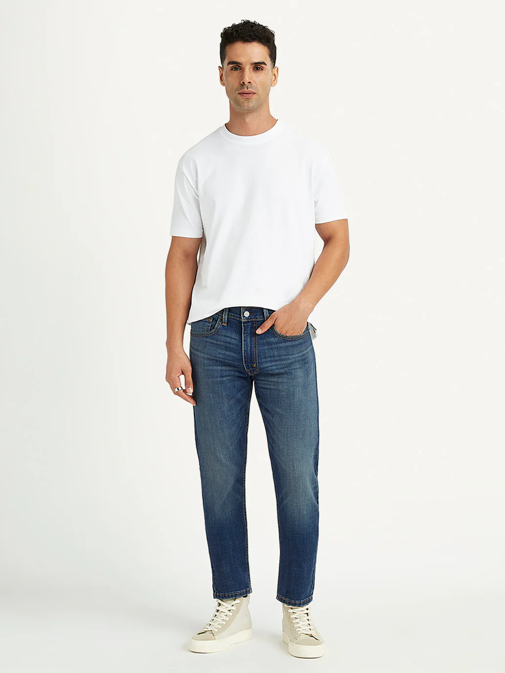 Men's 512 Blue Slim Tapered Fit Mid Rise Jeans - Image 6
