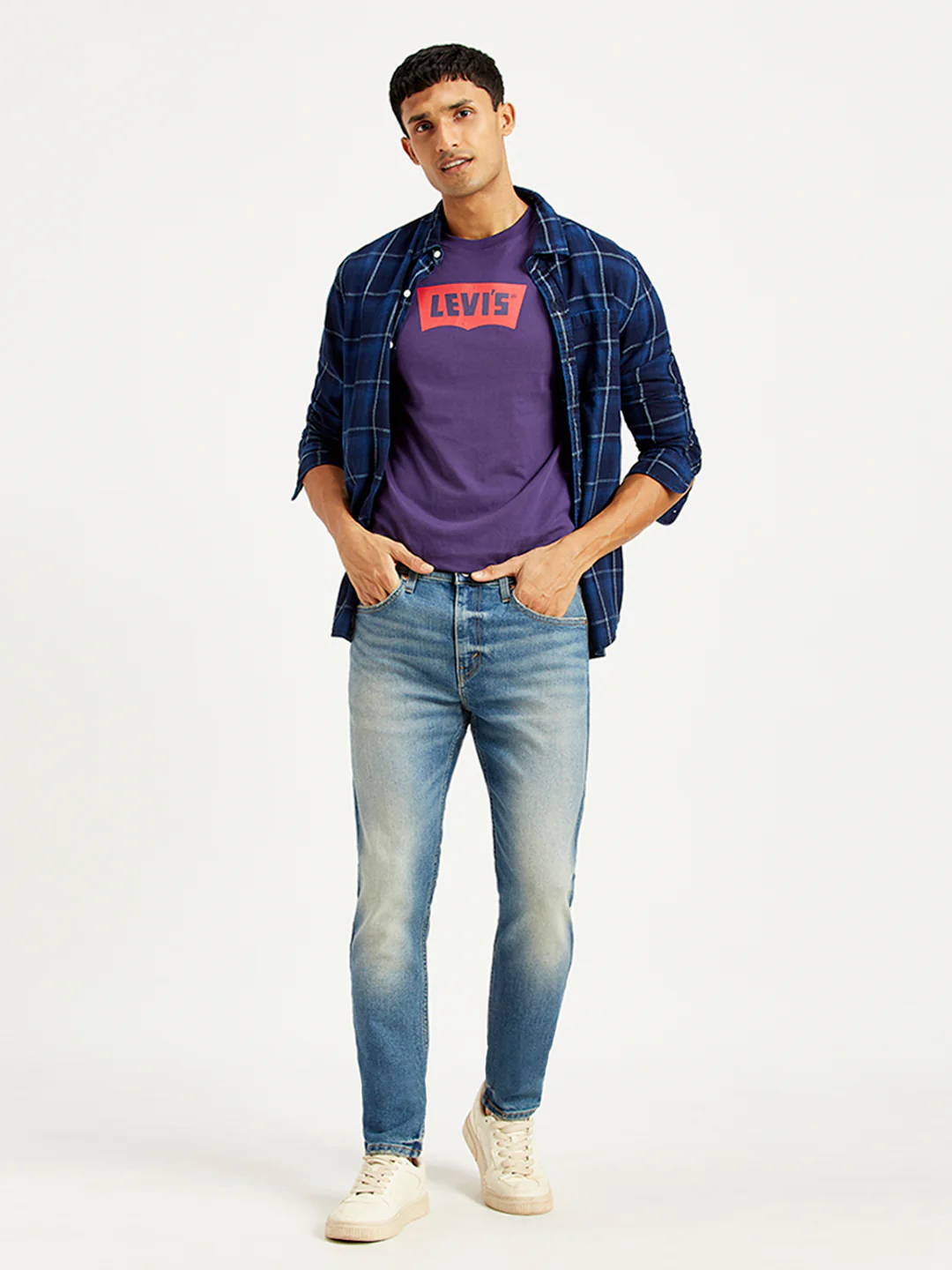 Men's 512 Blue Slim Tapered Fit Mid Rise Jeans