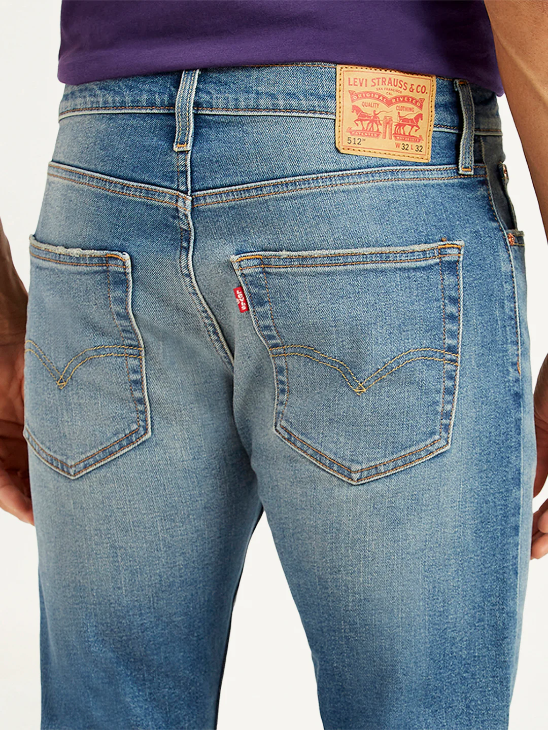 Men's 512 Blue Slim Tapered Fit Mid Rise Jeans - Image 3