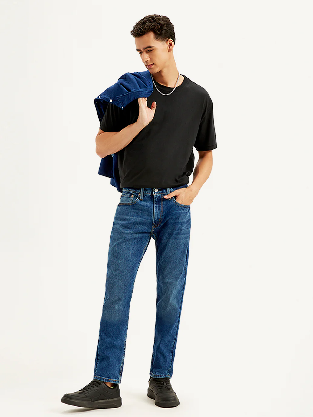 Men's 512 Blue Slim Tapered Fit Mid Rise Jeans