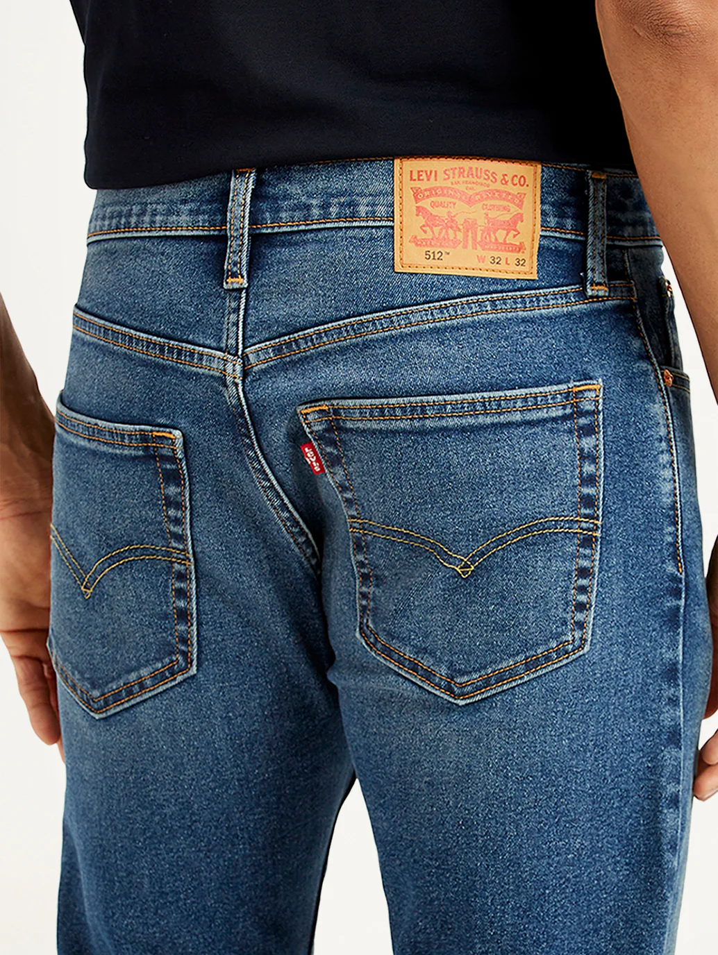 Men's 512 Blue Slim Tapered Fit Mid Rise Jeans - Image 5