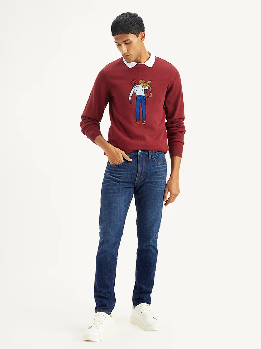 Men's 512 Blue Slim Tapered Fit Mid Rise Jeans