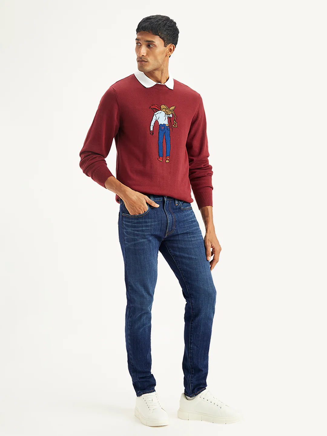 Men's 512 Blue Slim Tapered Fit Mid Rise Jeans - Image 5