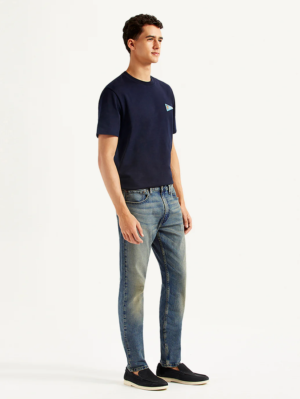 Men's 512 Blue Slim Tapered Fit Mid Rise Jeans - Image 6