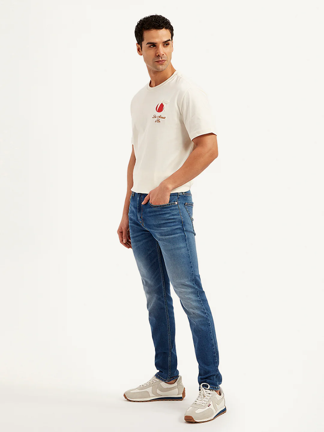 Men's 512 Blue Slim Tapered Fit Mid Rise Jeans - Image 5