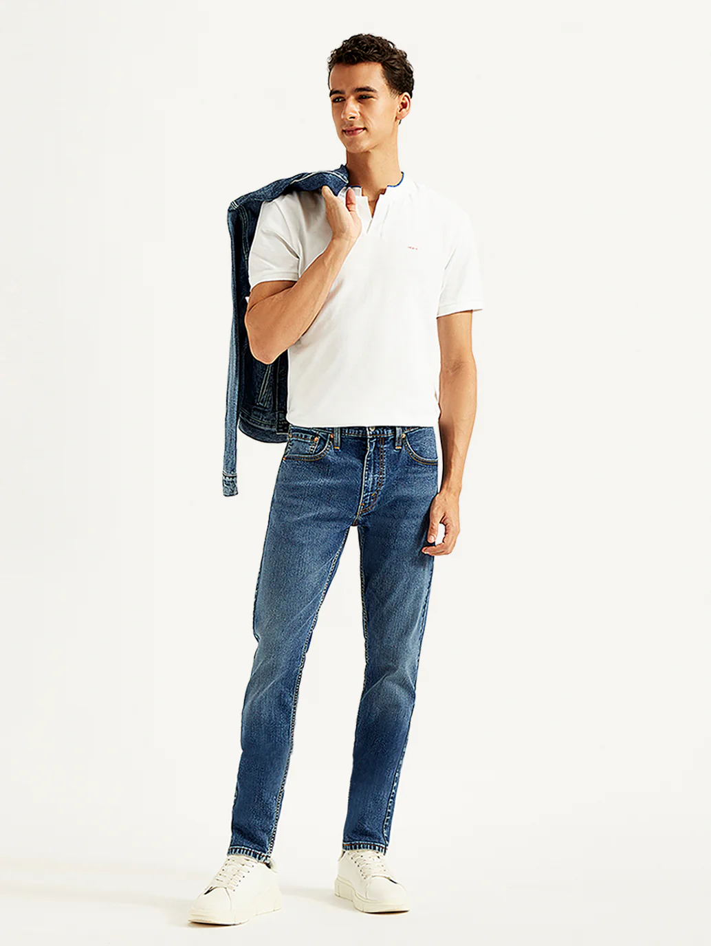Men's 512 Blue Slim Tapered Fit Mid Rise Jeans