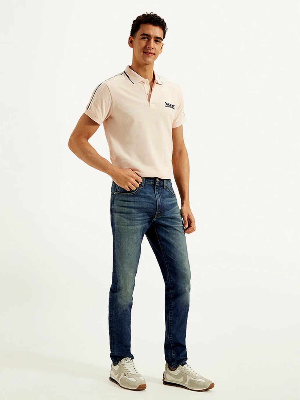 Men's 512 Blue Slim Tapered Fit Mid Rise Jeans - Image 6