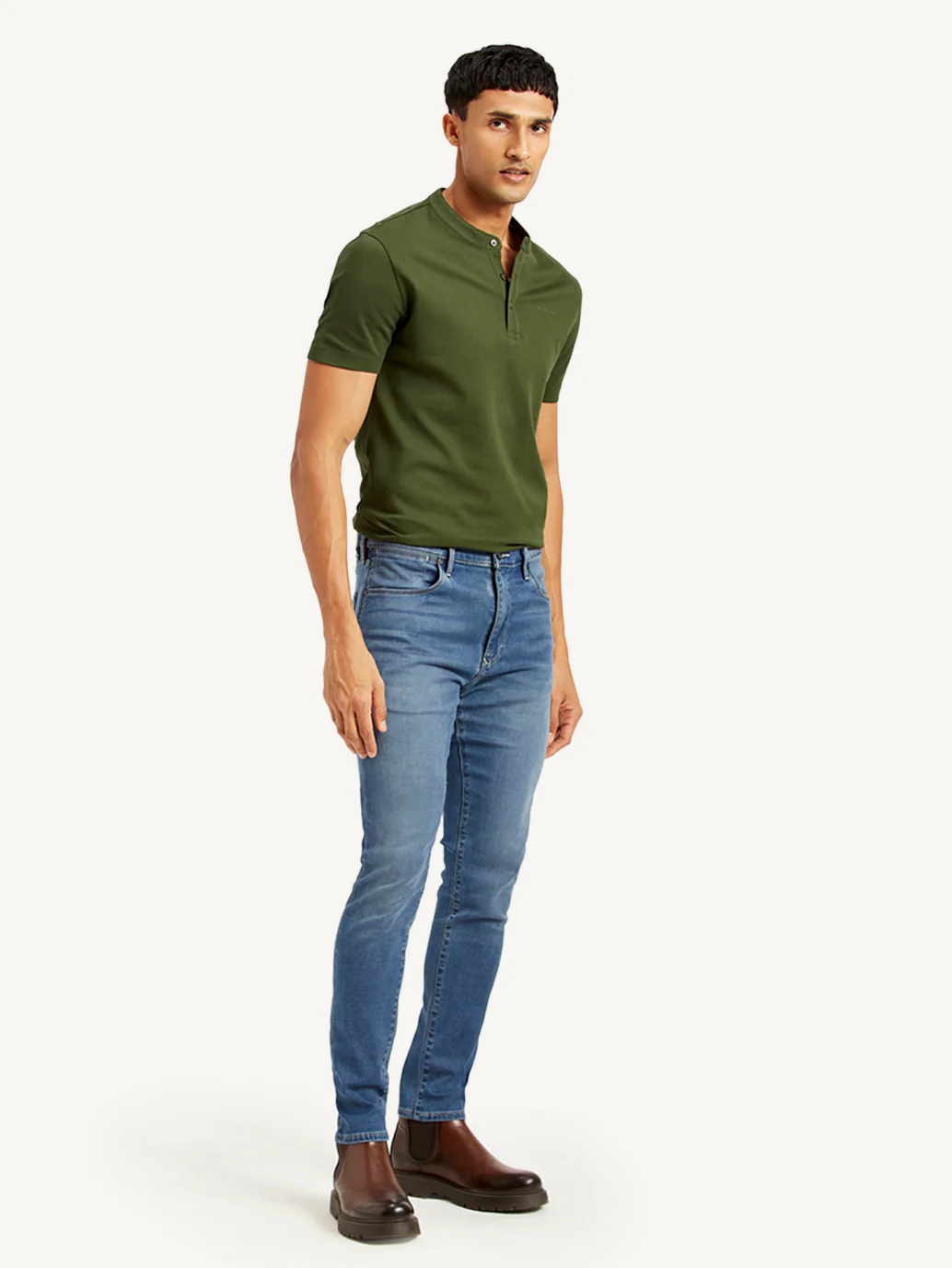 Men's Redloop 512 Blue Slim Tapered Fit Mid Rise Jeans - Image 6