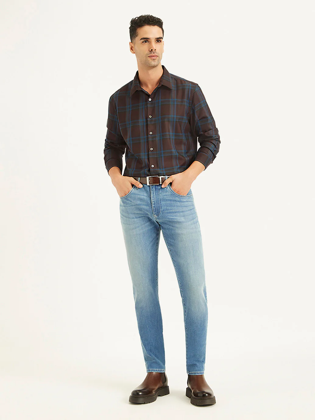 Men's Redloop 512 Blue Slim Tapered Fit Mid Rise Jeans - Image 5