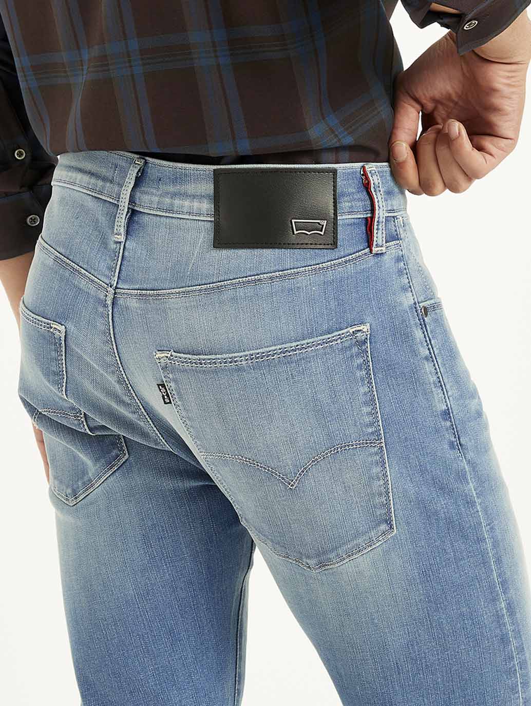 Men's Redloop 512 Blue Slim Tapered Fit Mid Rise Jeans - Image 6