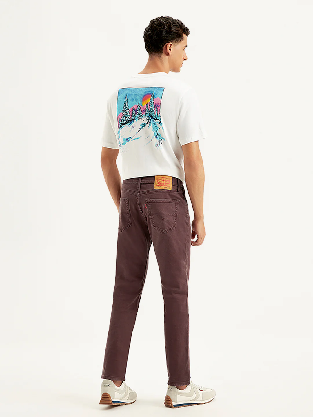 Men's 512 Brown Slim Tapered Fit Mid Rise Jeans - Image 3