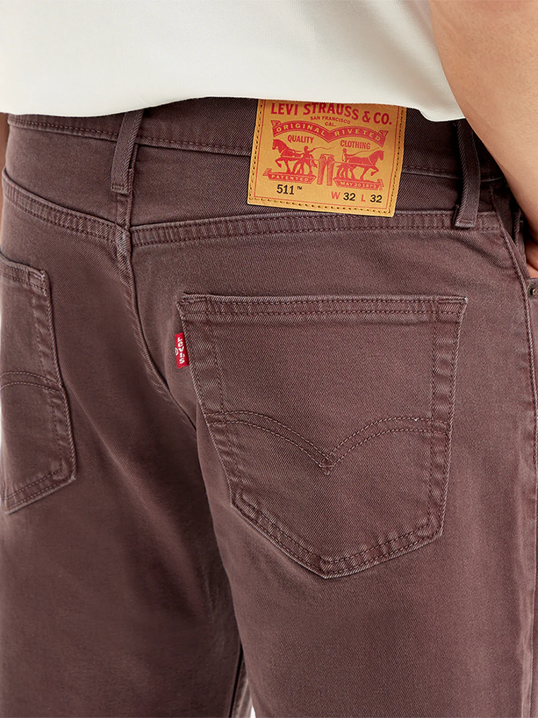 Men's 512 Brown Slim Tapered Fit Mid Rise Jeans - Image 6