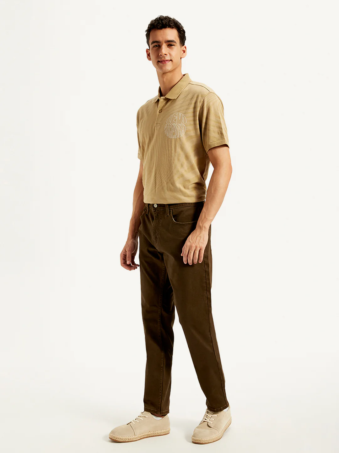 Men's 512 Brown Slim Tapered Fit Mid Rise Jeans - Image 5