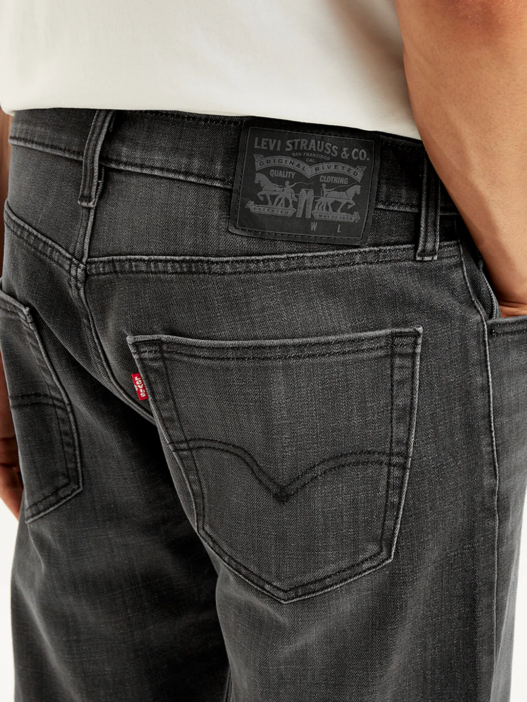 Men's 512 Charcoal Grey Slim Tapered Fit Mid Rise Jeans - Image 5