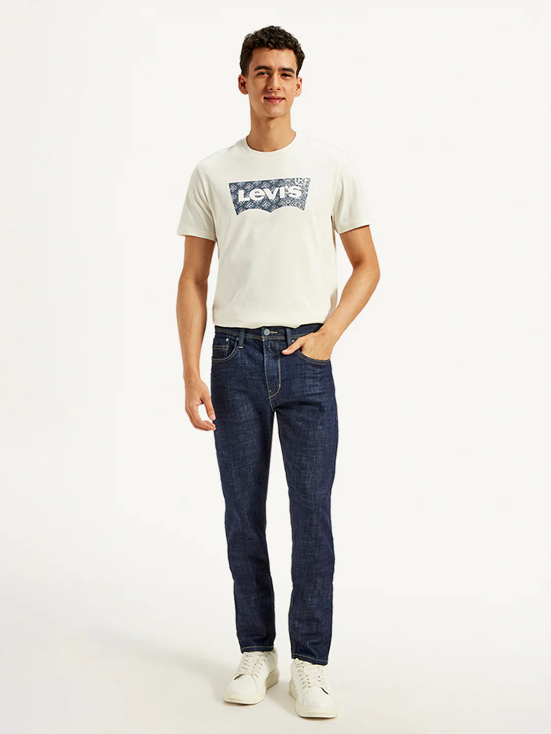 Men's 512 Dark Blue Slim Tapered Fit Mid Rise Jeans - Image 2