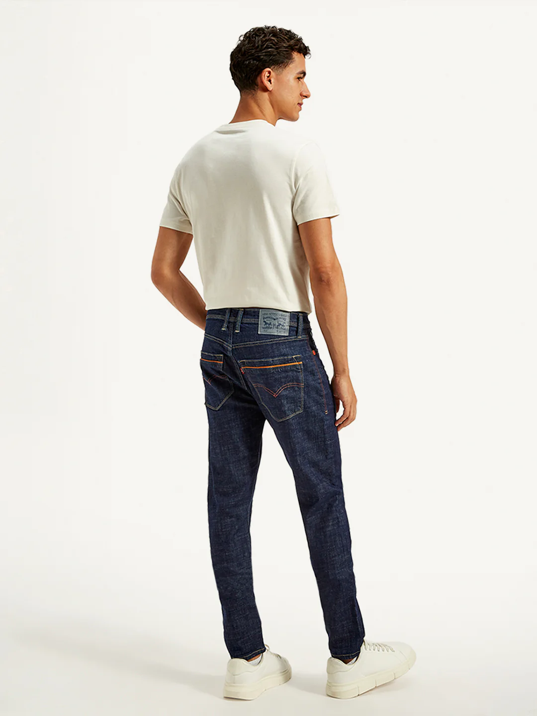 Men's 512 Dark Blue Slim Tapered Fit Mid Rise Jeans - Image 3