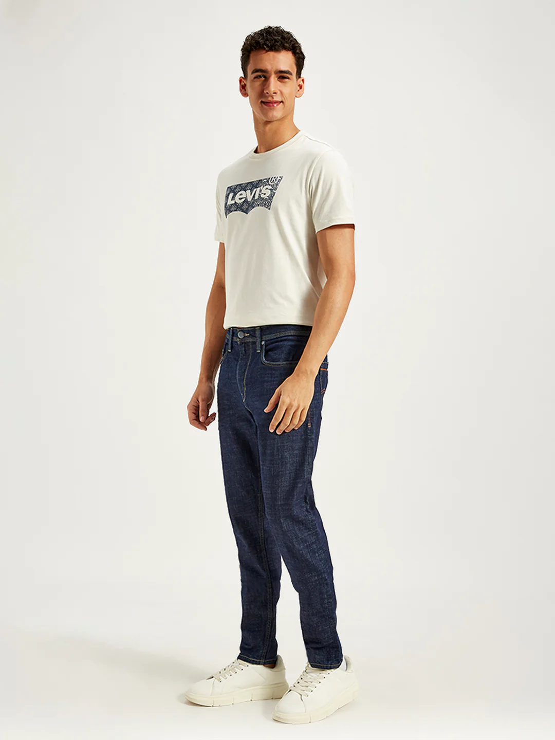 Men's 512 Dark Blue Slim Tapered Fit Mid Rise Jeans - Image 5