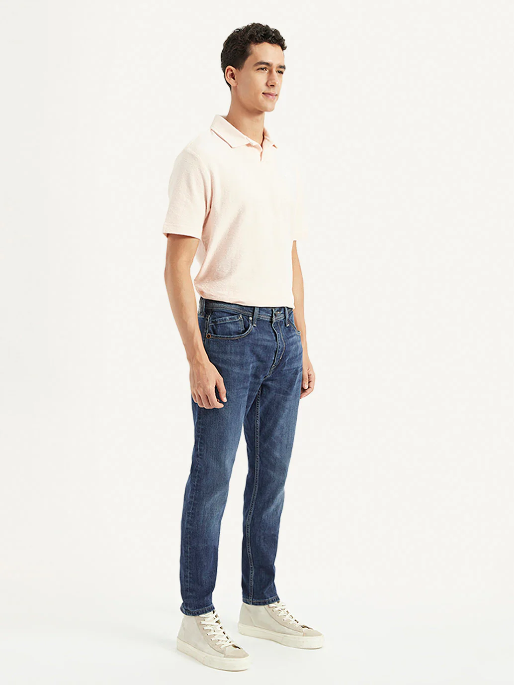 Men's 512 Dark Blue Slim Tapered Fit Mid Rise Jeans - Image 6