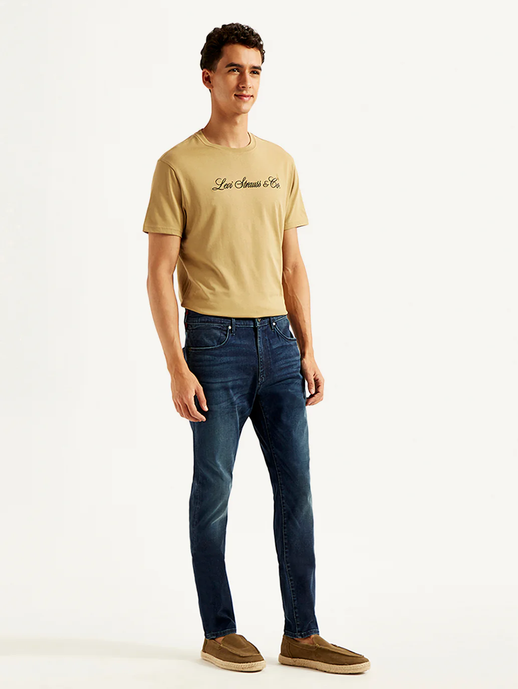 Men's Redloop 512 Dark Blue Slim Tapered Fit Mid Rise Jeans - Image 7