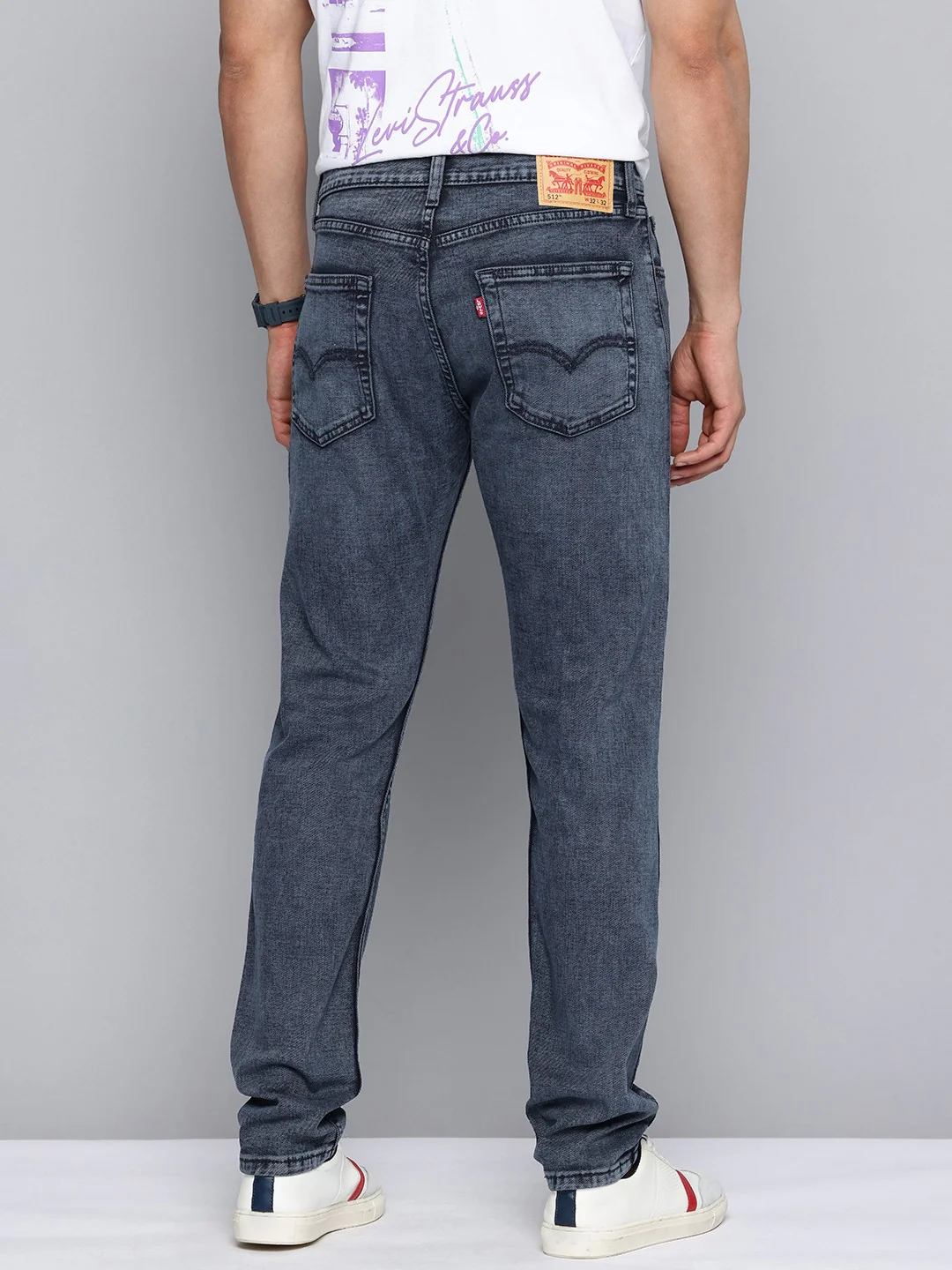 Men's 512 Blue Slim Tapered Fit Mid Rise Jeans - Image 3
