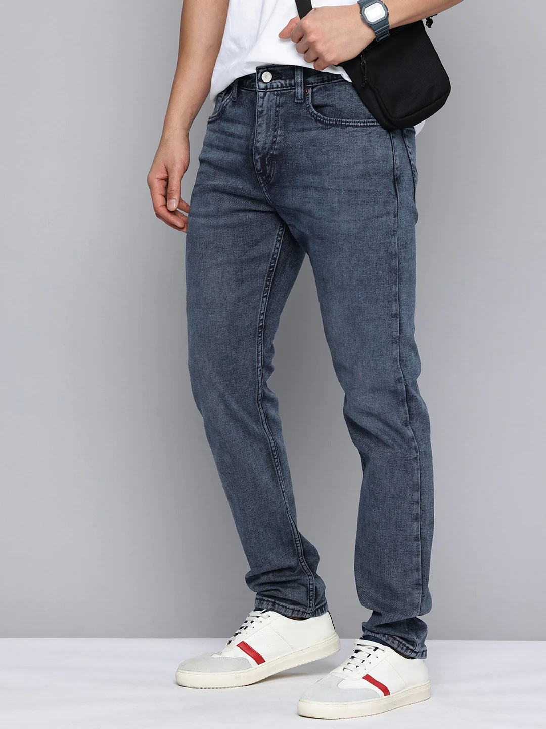 Men's 512 Blue Slim Tapered Fit Mid Rise Jeans - Image 5