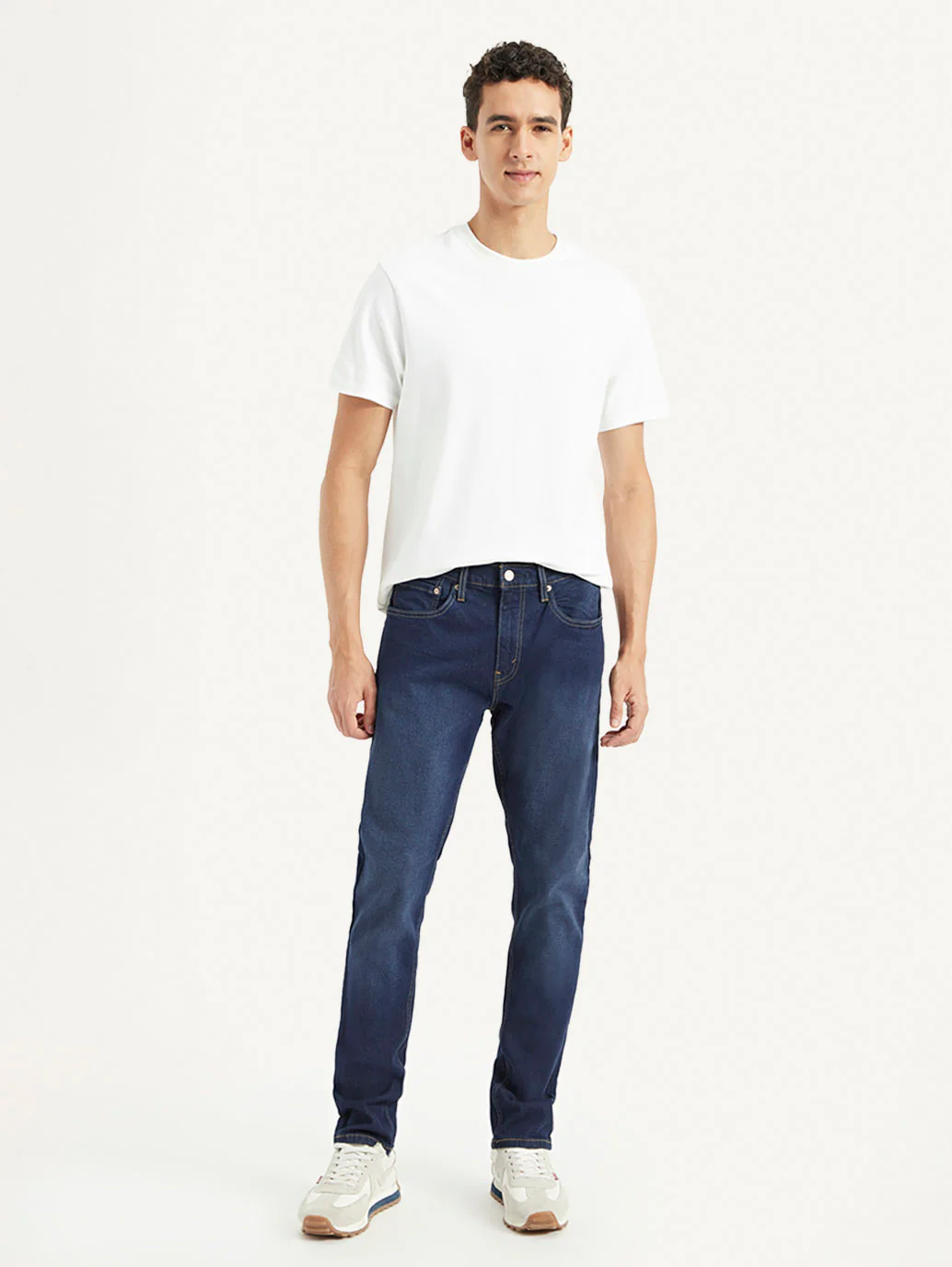 Men's 512 Dark Blue Slim Tapered Fit Mid Rise Jeans