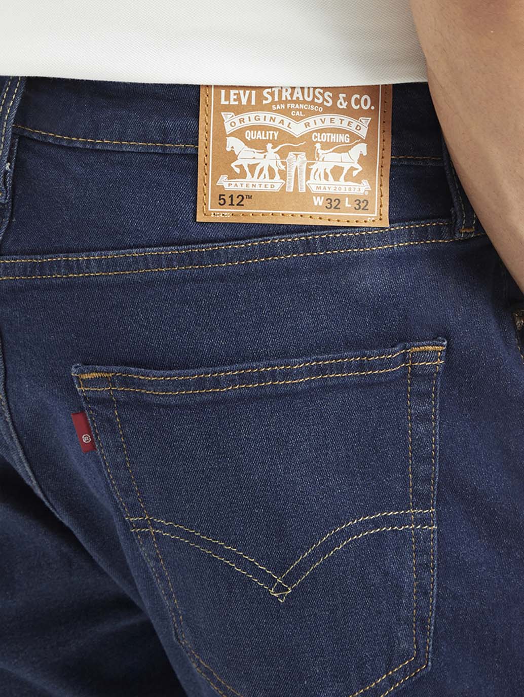 Men's 512 Dark Blue Slim Tapered Fit Mid Rise Jeans - Image 5