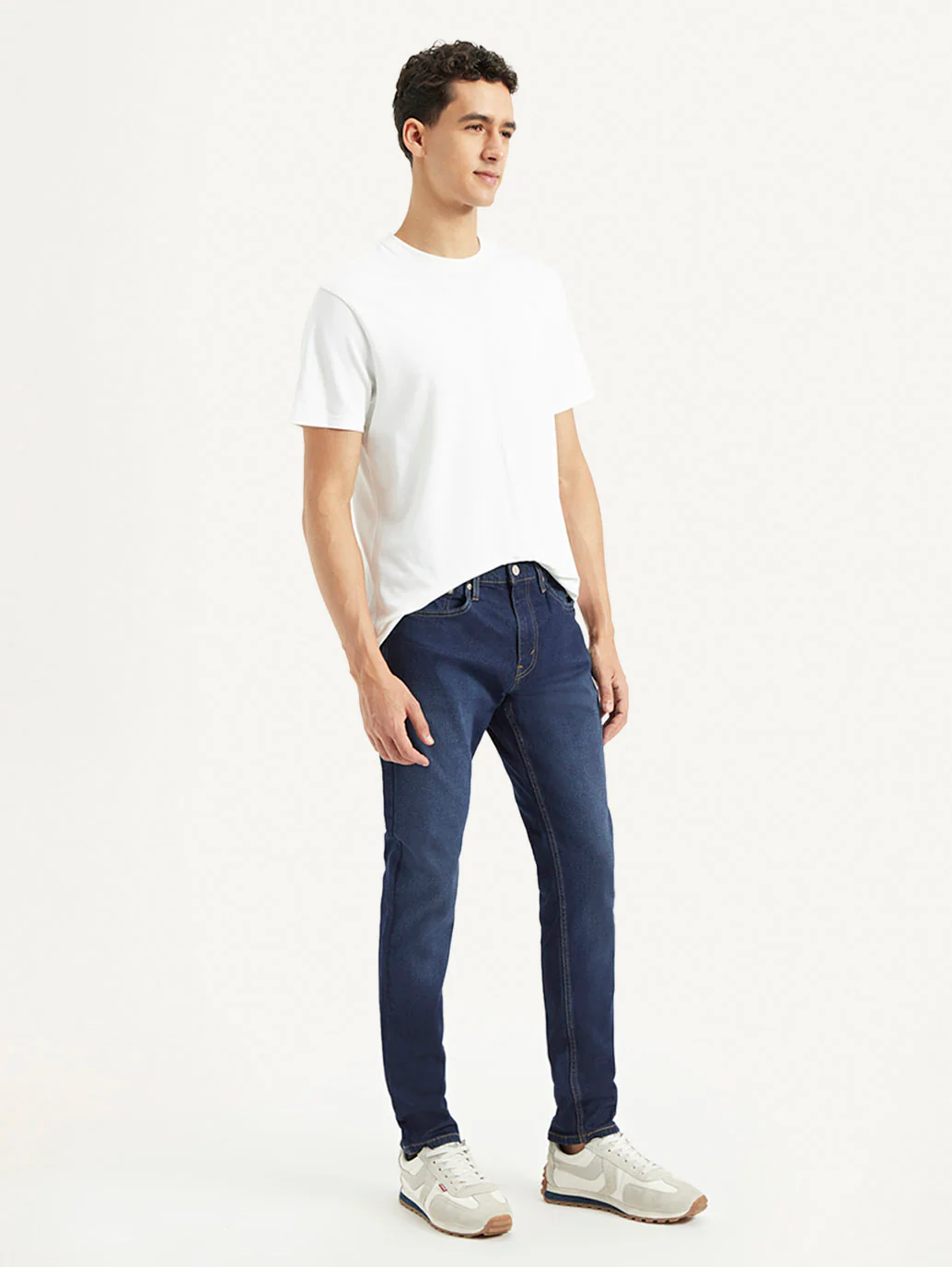 Men's 512 Dark Blue Slim Tapered Fit Mid Rise Jeans - Image 6